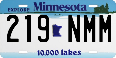 MN license plate 219NMM