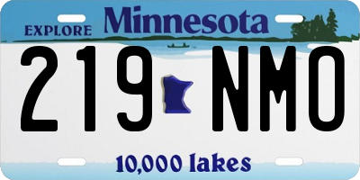 MN license plate 219NMO