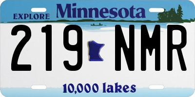 MN license plate 219NMR