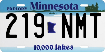 MN license plate 219NMT