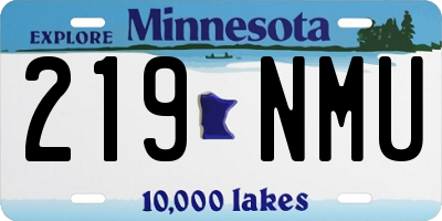 MN license plate 219NMU