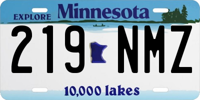MN license plate 219NMZ