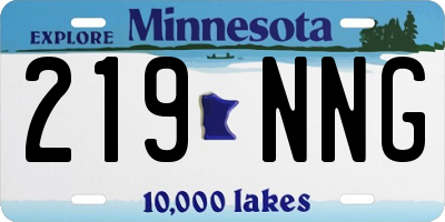 MN license plate 219NNG