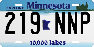 MN license plate 219NNP