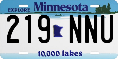 MN license plate 219NNU