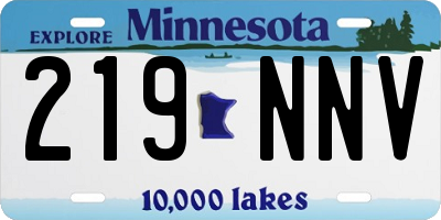 MN license plate 219NNV