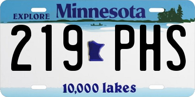 MN license plate 219PHS