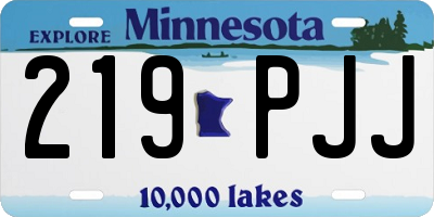 MN license plate 219PJJ