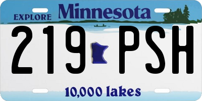 MN license plate 219PSH