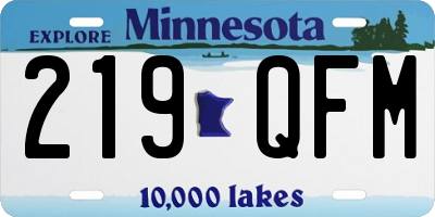 MN license plate 219QFM