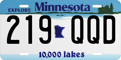 MN license plate 219QQD