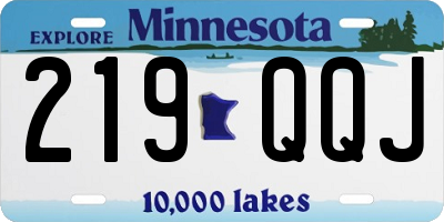 MN license plate 219QQJ