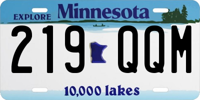 MN license plate 219QQM
