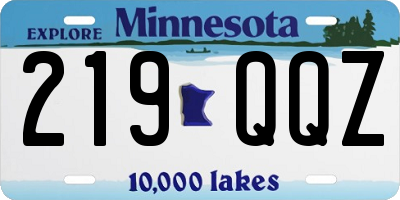 MN license plate 219QQZ