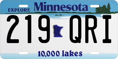 MN license plate 219QRI