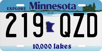 MN license plate 219QZD