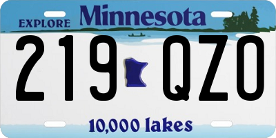MN license plate 219QZO