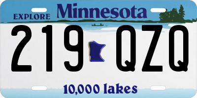 MN license plate 219QZQ