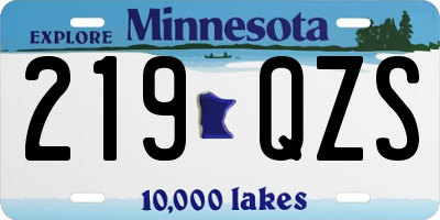 MN license plate 219QZS