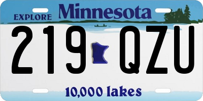 MN license plate 219QZU