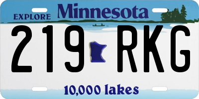 MN license plate 219RKG