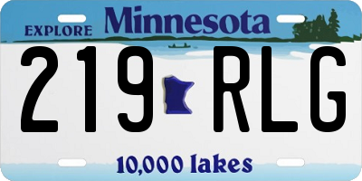 MN license plate 219RLG