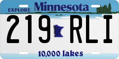 MN license plate 219RLI
