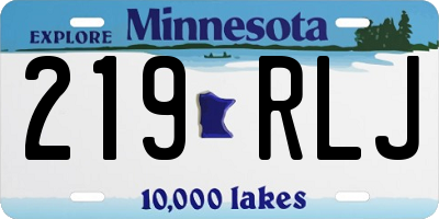 MN license plate 219RLJ