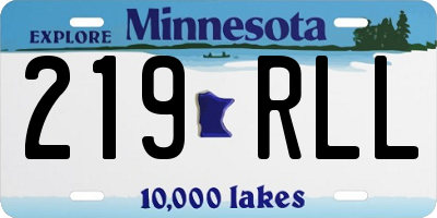 MN license plate 219RLL