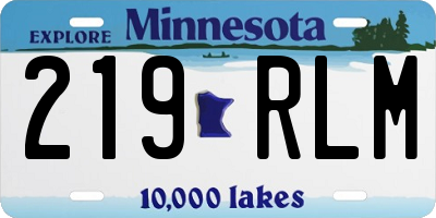 MN license plate 219RLM