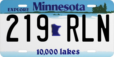 MN license plate 219RLN