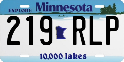 MN license plate 219RLP
