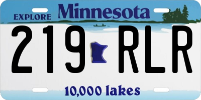 MN license plate 219RLR