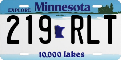 MN license plate 219RLT