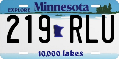 MN license plate 219RLU