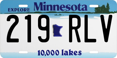 MN license plate 219RLV