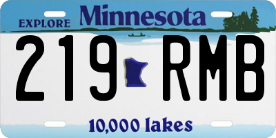 MN license plate 219RMB