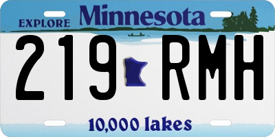 MN license plate 219RMH