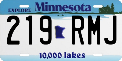 MN license plate 219RMJ
