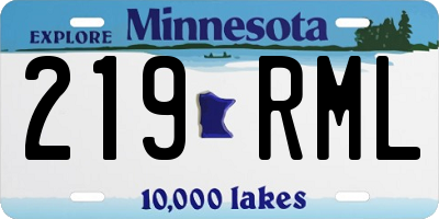 MN license plate 219RML