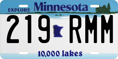 MN license plate 219RMM