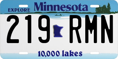 MN license plate 219RMN