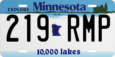 MN license plate 219RMP