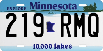 MN license plate 219RMQ