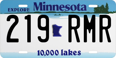 MN license plate 219RMR