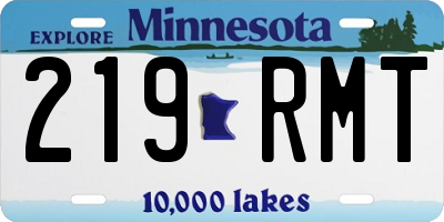 MN license plate 219RMT