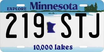 MN license plate 219STJ