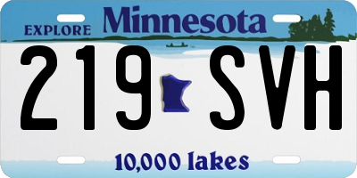 MN license plate 219SVH