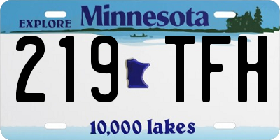 MN license plate 219TFH