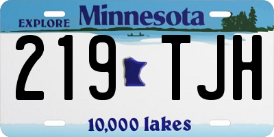 MN license plate 219TJH